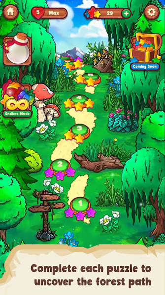 Mapa de progressão do Chumbi Mini Match